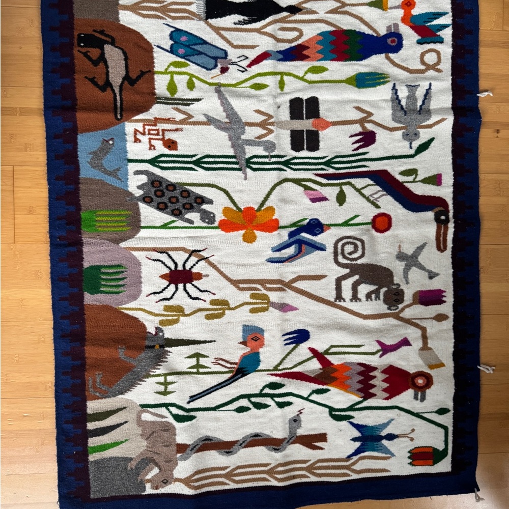 Ecuador handmade Tapestry Wall Decor with Whimsical Animal Designs